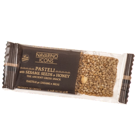 Sesame Seed Bar with honey  Pasteli Navarino Icons 30gr