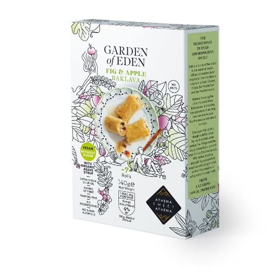 Garden of Eden Baklava without sugar with Fig & Apple 7rolls Vegan