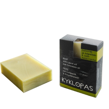 Handmade Olive Oil Soap with Laurel oil and Calendula oil 120g Kyklopas Handmade Olive Oil Soap with Laurel oil and Calendula oil 120g Kyklopas