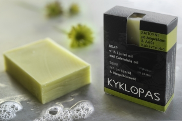 Handmade Olive Oil Soap with Laurel oil and Calendula oil 120g Kyklopas Handmade Olive Oil Soap with Laurel oil and Calendula oil 120g Kyklopas