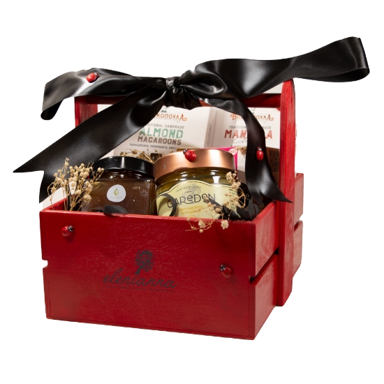 Greek Sweet Easter Wooden Gift Basket