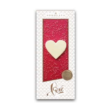 Agapitos 1944 „Ich liebe dich“-Schokolade – Handgefertigte rosa Herztafel | Luxuriöses griechisches Geschenk, Premium-Kakao aus Belgien, 100 g Gourmet-Pâtisserie aus Thessaloniki