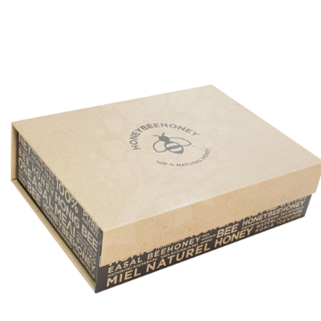 Luxury Greek Honey Gift Box with Six Raw Honey Varieties Elegant Greek Honey Gift Box featuring six jars of premium raw honey varieties.