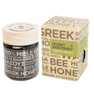 Greek Forest Honey - 100% Pure, Raw and Organic in 500g Jar Premium Greek Forest Honey in a Glass Jar - Raw, Organic, Natural 500g