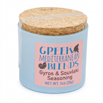 Salt Odyssey Gyros- & Souvlaki-Gewürzmischung – Griechisch-mediterrane Kräutermischung 28 g | Wilder Oregano, Thymian, Paprika | Glas mit Korkdeckel