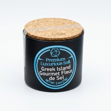 Salt Odyssey Fleur de Sel – handgeerntetes Ägäisches Meersalz, 70 g | Griechisches Insel-Feinsalz im Glas mit Korkdeckel