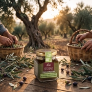 Escargot de Crete Snail Fillets Meze in Cretan Olive Oil, Garlic and Parsley - 90g Jar on a clean ecommerce background