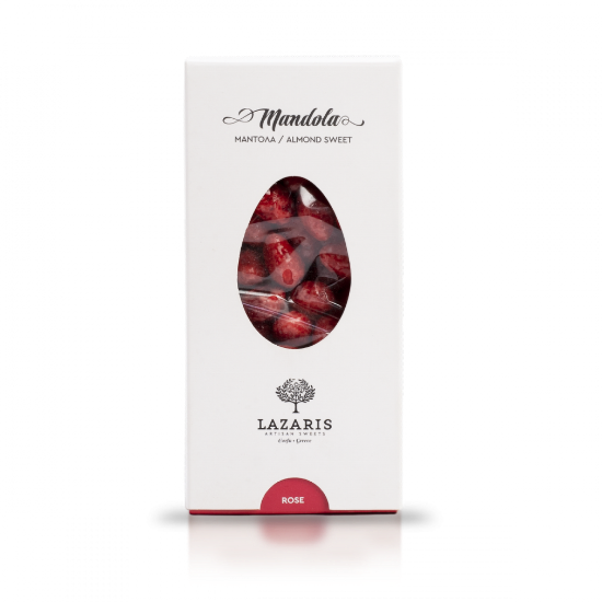Lazaris Mandola Rose – Greek Caramelized Almonds, 200g by Lazaris - Primary product photo