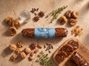Lazaris Fig Pie Ouzo – Traditional Greek Fig Cake, 150g on a clean ecommerce background