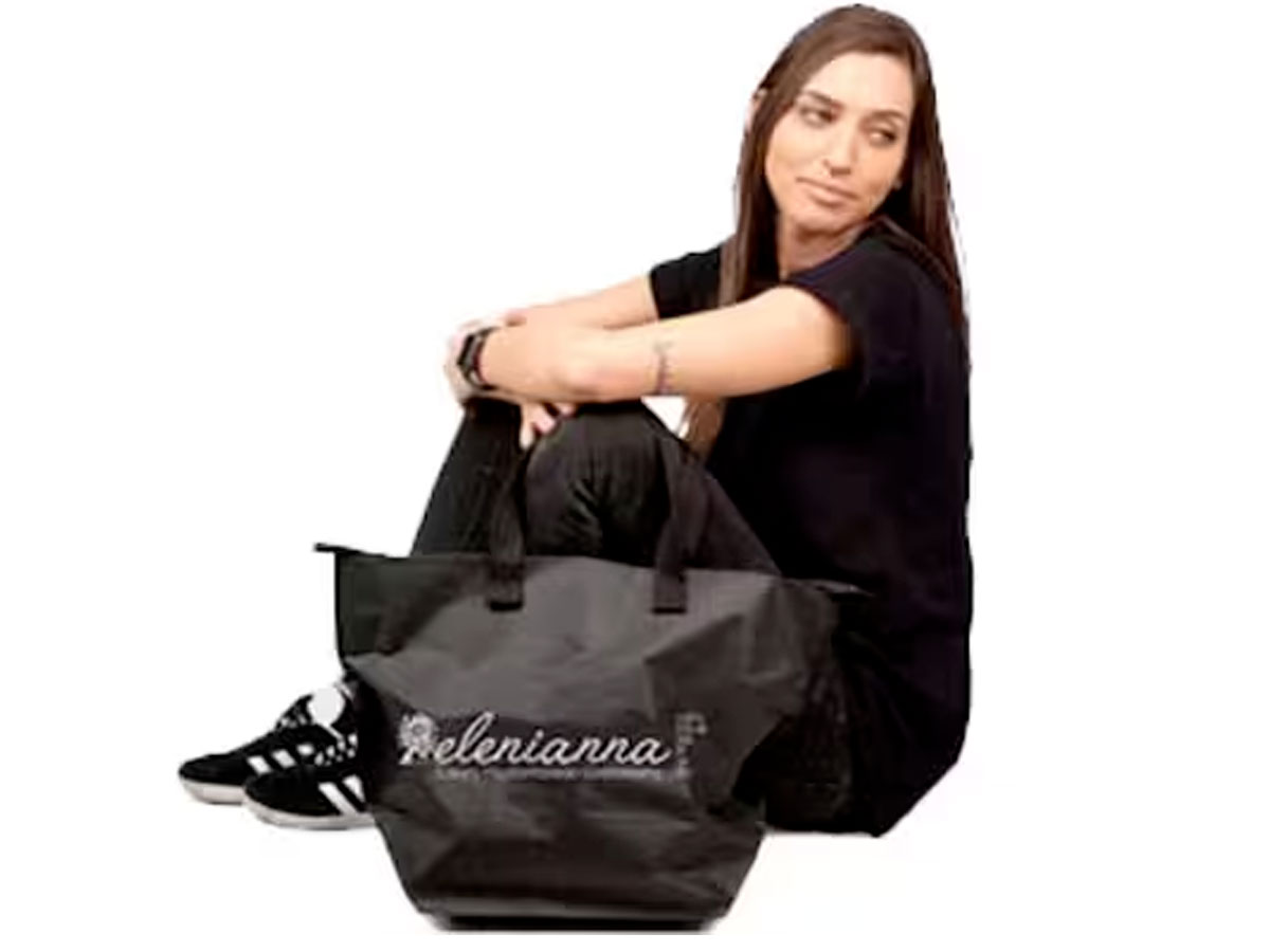 Wiederverwendbare Papiertüte mit Reißverschluss und weichen Baumwollgriffen